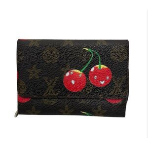 Louis Vuitton Women's Brown Monogram Cherry Compact Zip Bifold Wallet